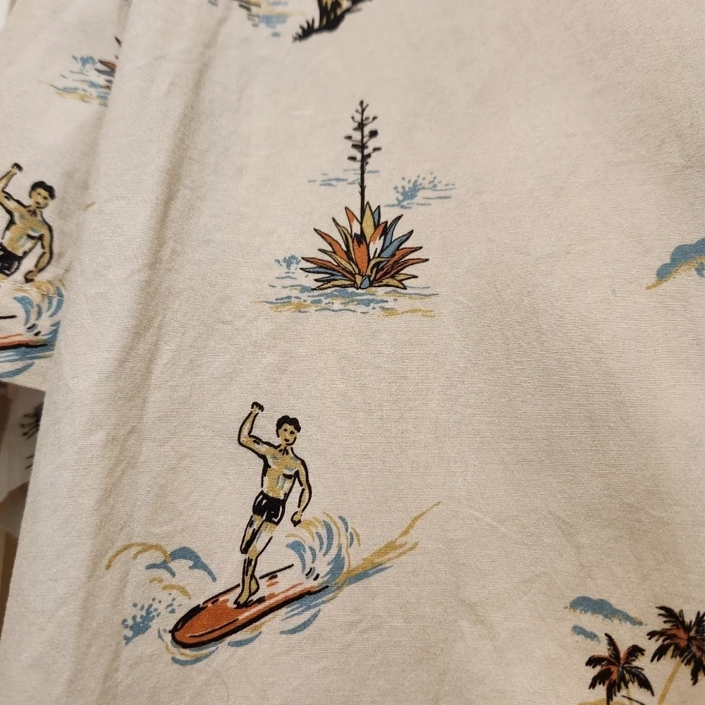 Salty Crew Men’s XL Hawaiian Fishing Shirt Boats Lobsters Surf Tropical Print - Picture 10 of 16